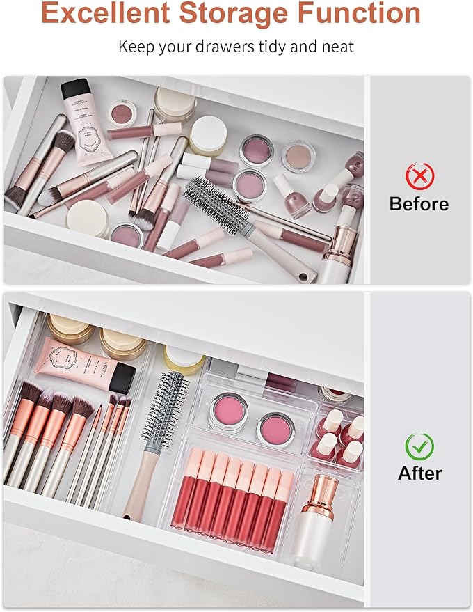 SMARTAKE 30-Piece Drawer Organizer