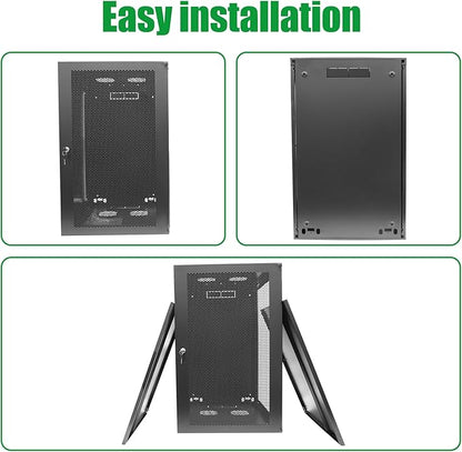 22U Server Cabinet Wall Mount Rack Enclosure