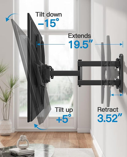 Pipishell Full Motion TV Wall Mount