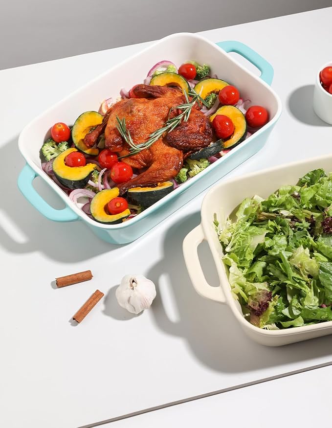 Sweejar Ceramic Bakeware Set, 9x13 Rectangular Baking Dish