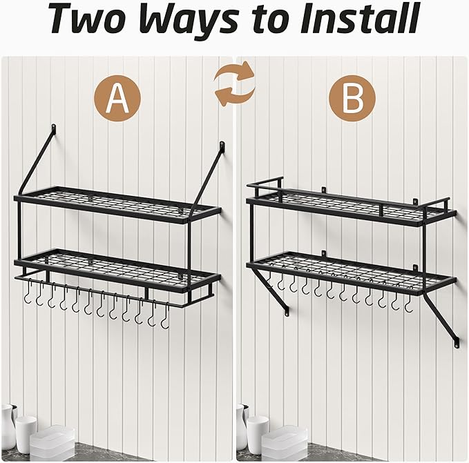 KES 30-Inch Kitchen Pot Rack