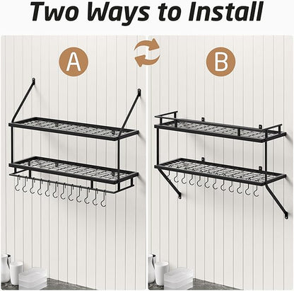 KES 30-Inch Kitchen Pot Rack