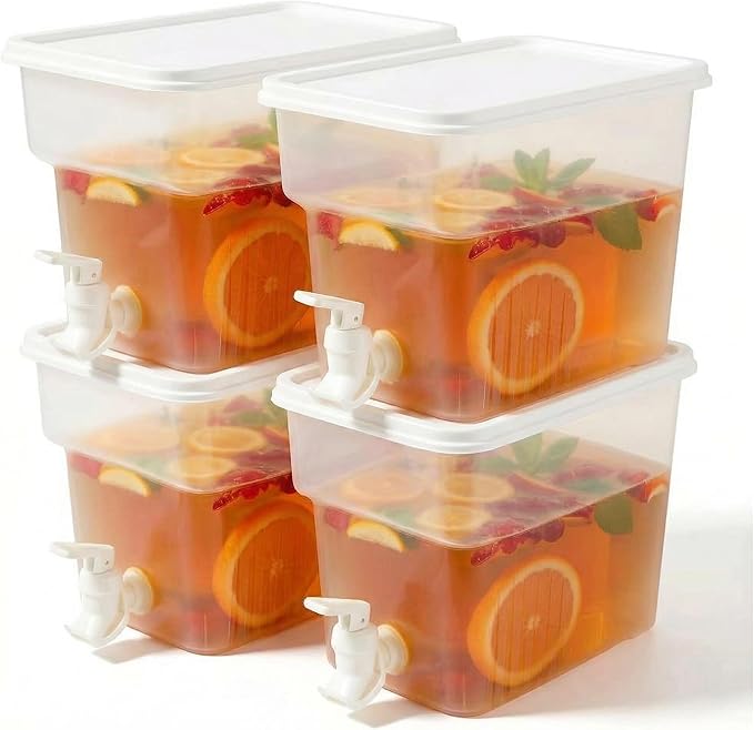 BEWBBAT 4 Pack 1.3 Gallon Drink Dispenser
