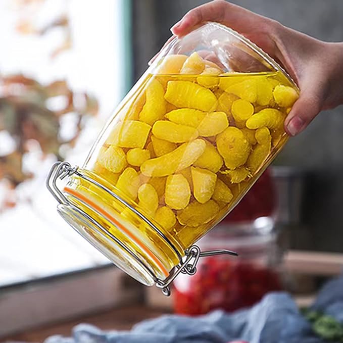 Glass Jars 32oz, Airtight Glass Food Storage Jar