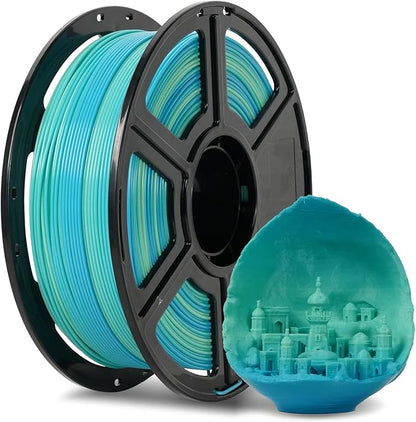 FLASHFORGE PLA Filament 1.75mm +/- 0.02mm Blue to Yellow Gradient, Smooth Color-Changing 3D Printer Filament 1kg (2.2lbs) Spool, 3D Printing Filament Easy to Use and Fits for Most FDM 3D Printers