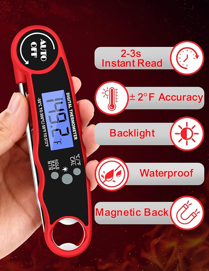 Meat Thermometer Digital, Instant Read Food Thermometer