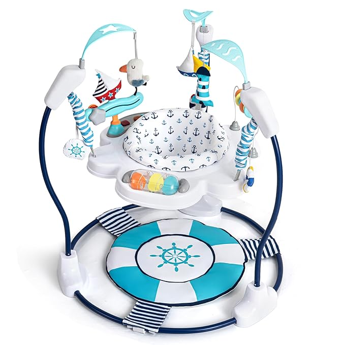 Baby Activity Center Jumper Interactive Activity Jumper Play Center with Infant Toys, 360° Rotating Seat