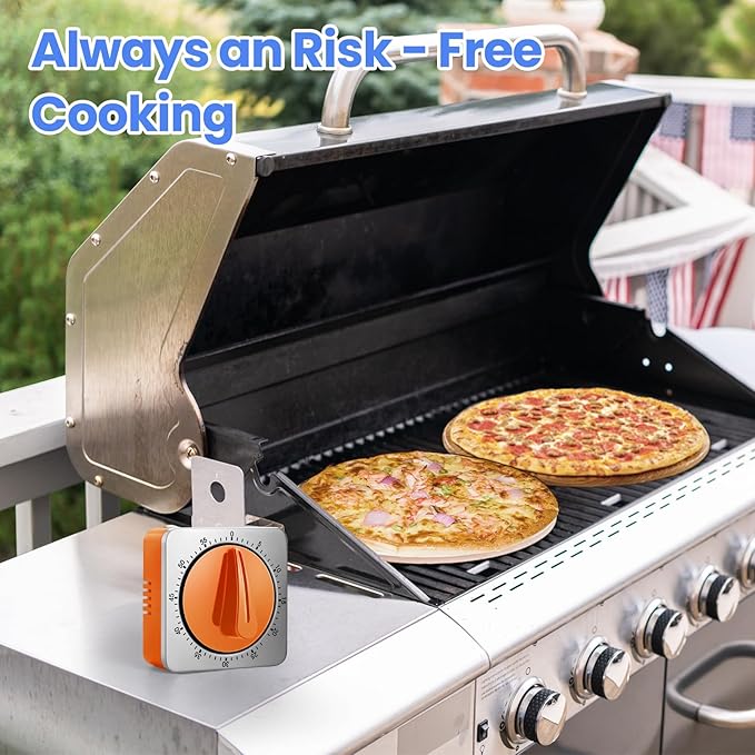 Orange Kitchen Timers for Cooking, Chef Cooking Timer Clock