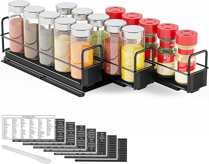 SpaceAid Pull Out Spice Rack Organizer
