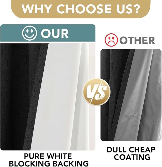 H.VERSAILTEX 100% Blackout Curtains