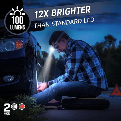 Energizer Universal Plus LED Headlamp, Lightweight Bright Headlamp for Outdoors, Camping and Emergency Light for Adults and Kids, Includes Batteries, Pack of 2
