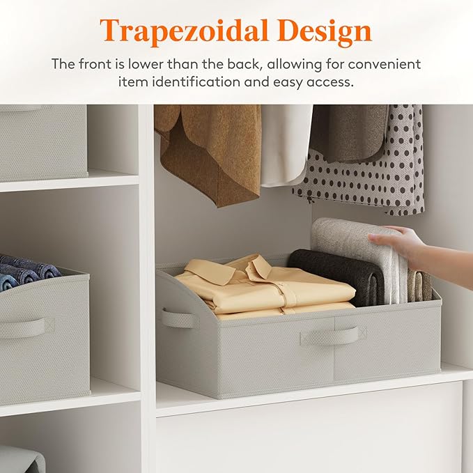 Lifewit Extra Large Trapezoid Closet Storage Bins