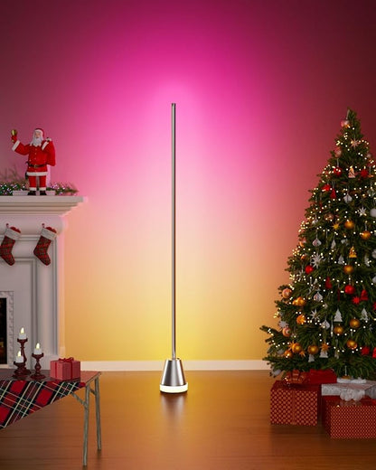 Keepsmile Smart RGB LED Corner Floor Lamp, Bright Standing Lamps
