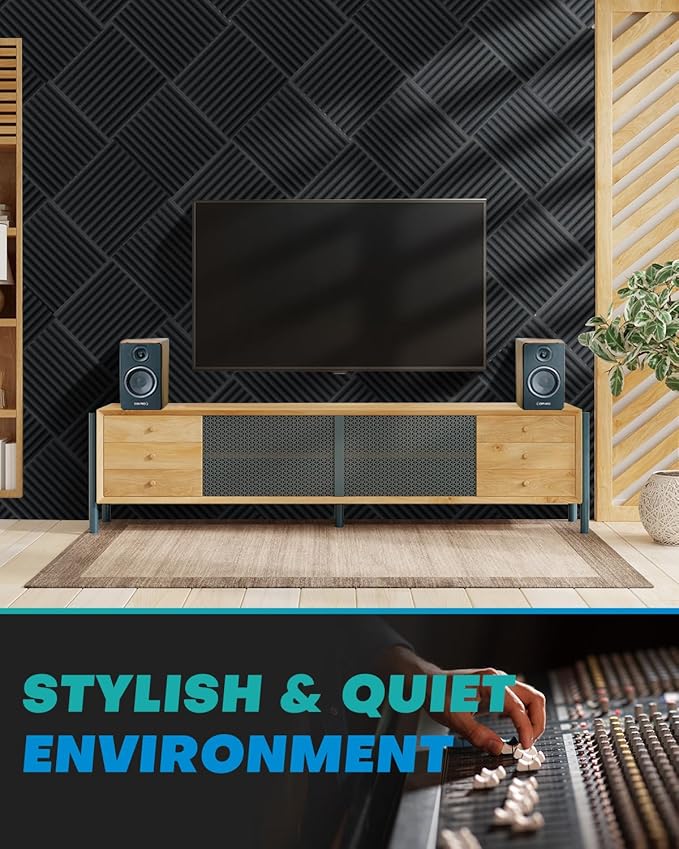 Knightsacoustic 96 Pack Sound Proof Foam Panels