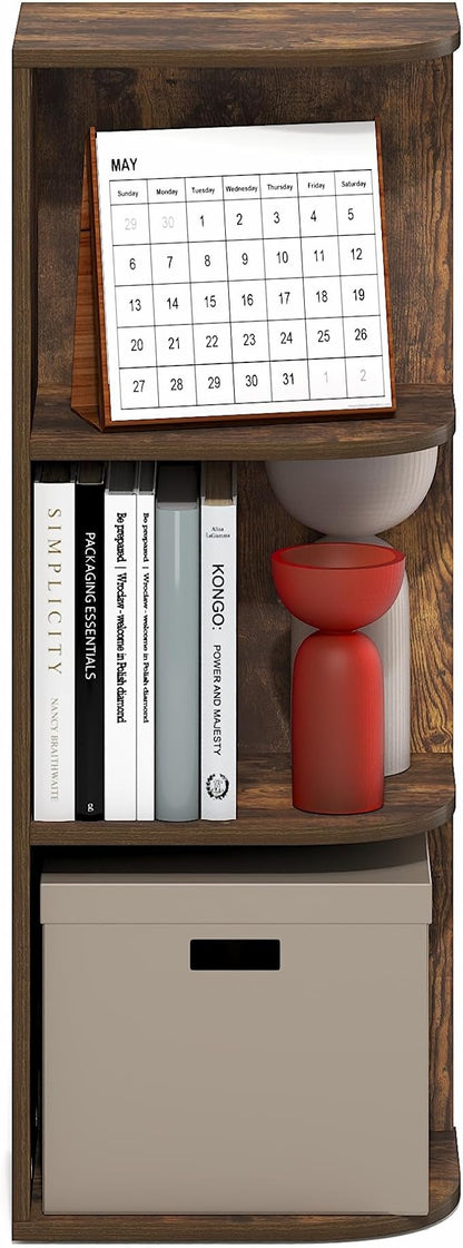 Furinno PASIR Book Shelf, 3-Tier Corner Bookshelf