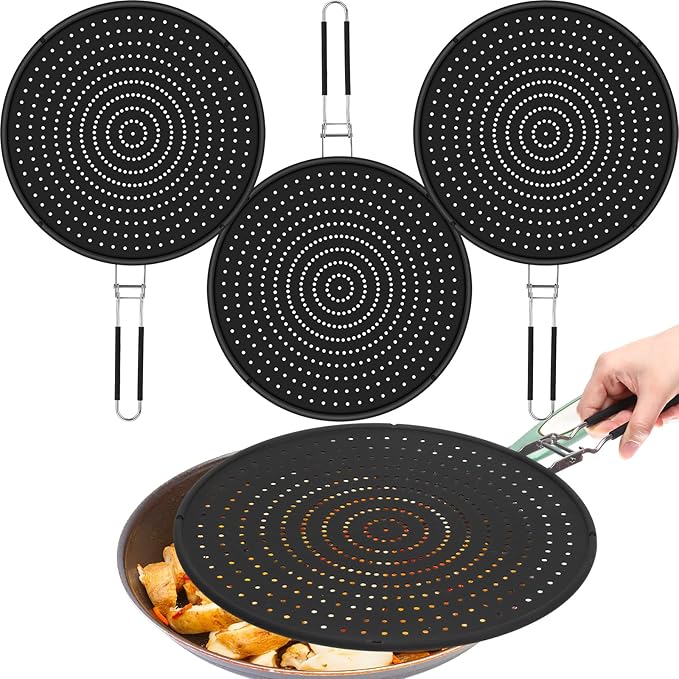Tioncy 3 Pcs Silicone Splatter Screen