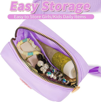 Gifts for Girls Teens Kids - Mini Belt Bag Crossbody Bag - Birthday Gifts for Daughter Sister Her,Teen Girl Essentials,Travel Essentials,Cute Teen Trendy Stuff - Lavender,S