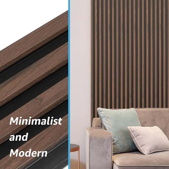 Art3d 8-Pack WPC Wood Slat Wall Panel