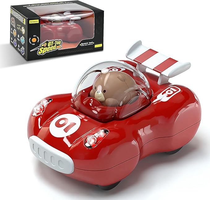 12-18 Months Toddler Pull Back Car Toys for 1 2 3 Years Old Boys and Girls Kids Trucks Toys 1-3 Years Old Baby Car Birthday Gift (Red)