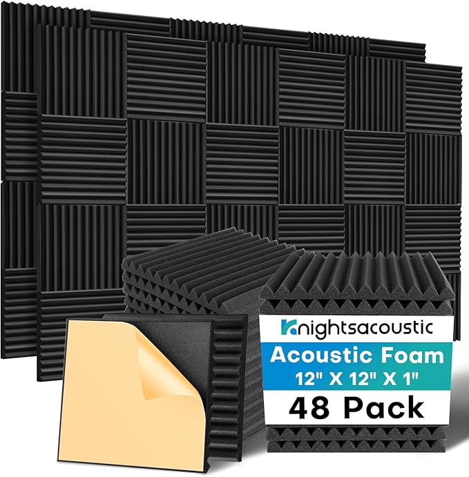 Knightsacoustic 48 Pack Sound Proof Foam Panels