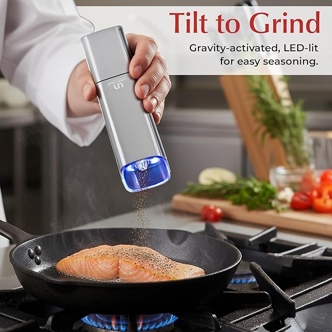 Automatic Salt and Pepper Grinder Set