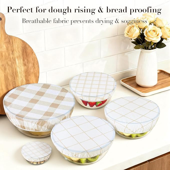 Tirphy 5-Size Reusable Bowl Covers