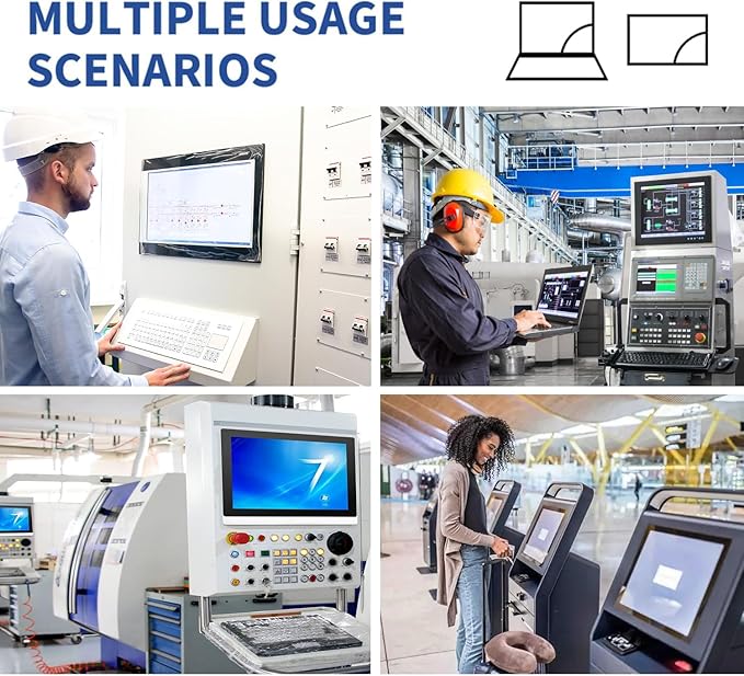 10.1-Inch Industrial Embedded Panel PC, Ratio 16:10 Multi-Touchscreen-Monitor