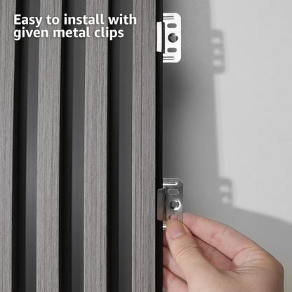 Art3d 8-Pack WPC Wood Slat Wall Panel