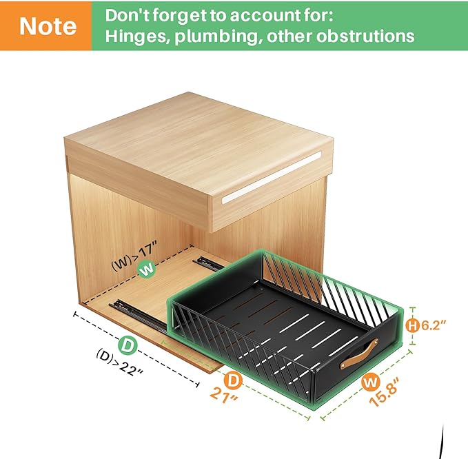 Pull out Cabinet Organizer, Heavy Duty Slide out Pantry Shelves Drawer Storage