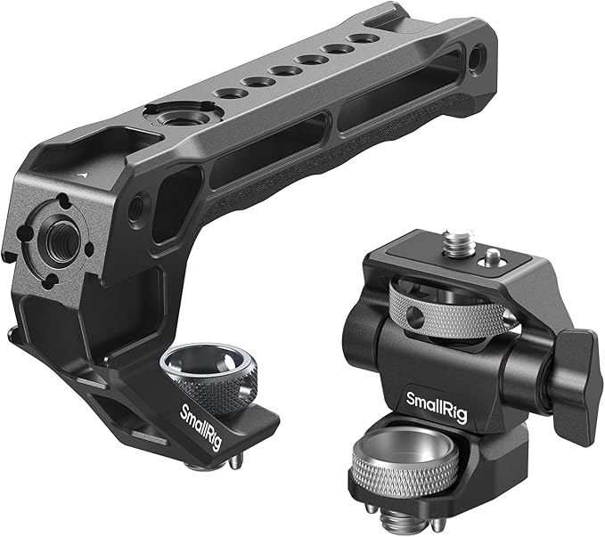 SMALLRIG Top Handle with Monitor Mount Kit, with 3/8"-16 Locating Holes