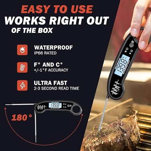 Meat Thermometer Digital, Instant Read Meat Thermometer