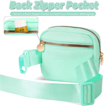 Mini Belt Bag Fanny Pack with Initials Letter Patch Small Crossbody Bags Cute Stuff Birthday Gifts for Teenager Girls Trendy Stuff for Teens - Light Green,L