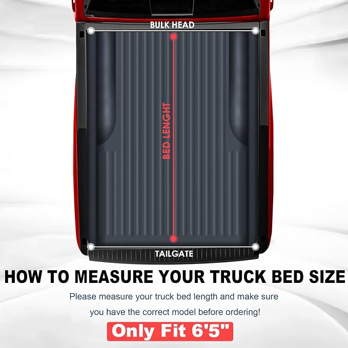 MOSTPLUS 6.5FT Roll-Up Soft Vinyl Truck Bed Tonneau Cover Compatible with Nissan Titan 2016-2026 | Fleetside 78Inch