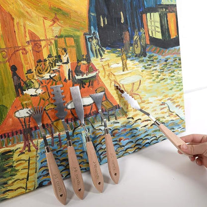 CONDA Palette Knife Set -10Pcs Stainless Steel Spatula Pallet Knife Painting