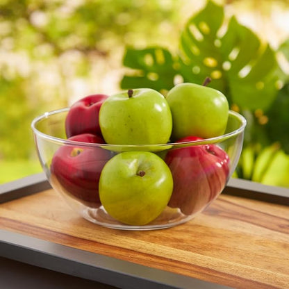 US Acrylic Vista Clear Plastic Salad and Serving 10-inch Bowls | set of 3 | Reusable, BPA-free, Made in the USA | 135 oz. capacity
