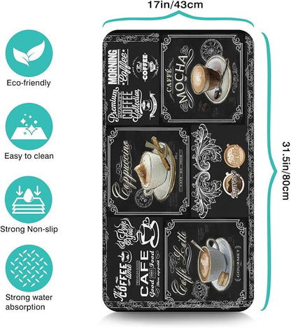 Coffee Mat 17inx31.5in, Coffee Bar Mat