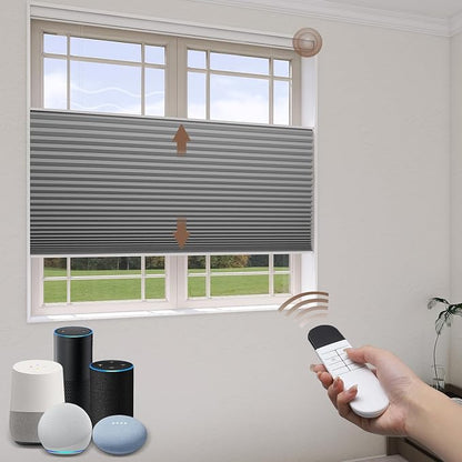 LEXEN Smart Top Down Bottom Up Honeycomb Shades WiFi Enabled Motorized Cellular
