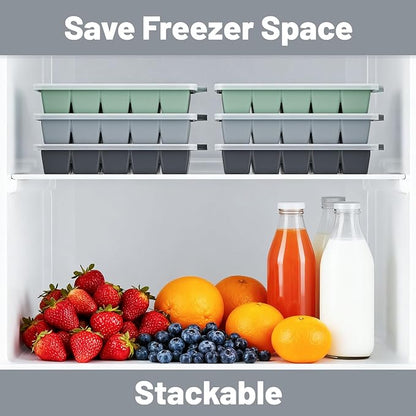 Silicone Ice Cube Tray 3 Pack