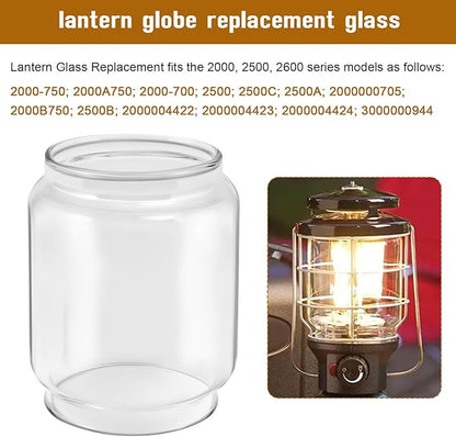 Replacement Lantern Globe for Coleman Max Northstar Lanterns, Coleman Lantern Parts Replacement Glass Globe for Fuelled Lanterns Fits Models 2000, 2500, 2600 - Similar for #R2000B043C