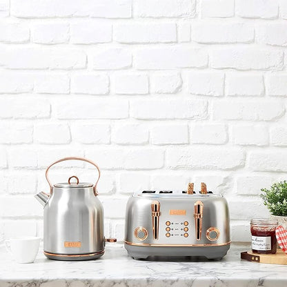 Haden Heritage 4 Slice Wide Slot Stainless Steel Toaster
