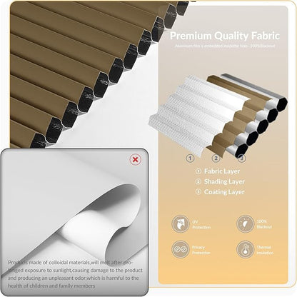 Boolegon No Drill Motorized Cellular Blinds