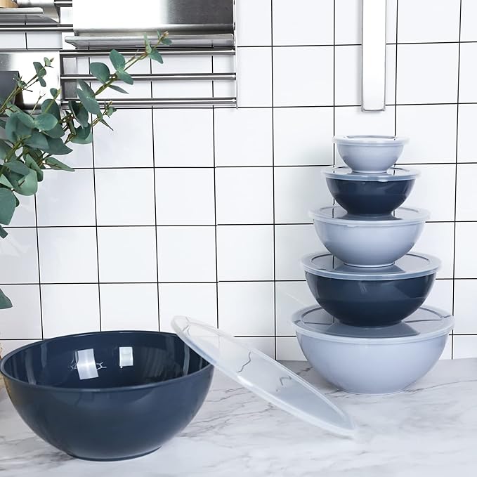BoxedHome BPA Free Plastic Round Mixing Bowl