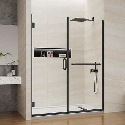 Pivot Swing Shower Door, Adjustable Width 58.9-60" W x 74" H Semi-Frameless