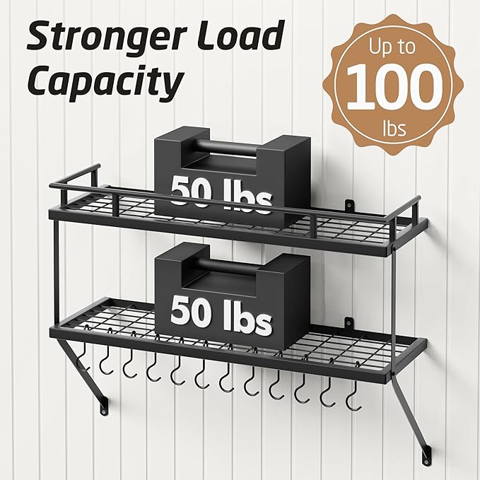 KES 30-Inch Kitchen Pot Rack