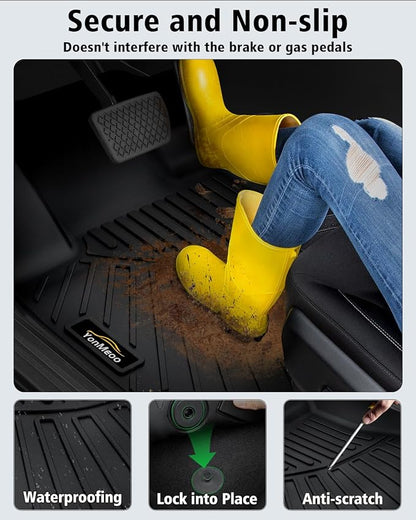 Floor Mats Custom Fit for BMW X3 2025 2026 M50/30 xDrive Trunk Mat with Backrest Mat All Weather TPE Rubber Cargo Liner Anti-Slip Full Set for BMW X3 Accessories (Trunk Mat+Backrest Mats+Floor Mats)