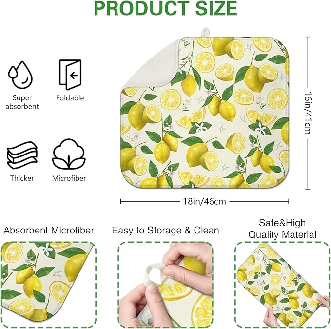 Dish Drying Mat Drainer Pads