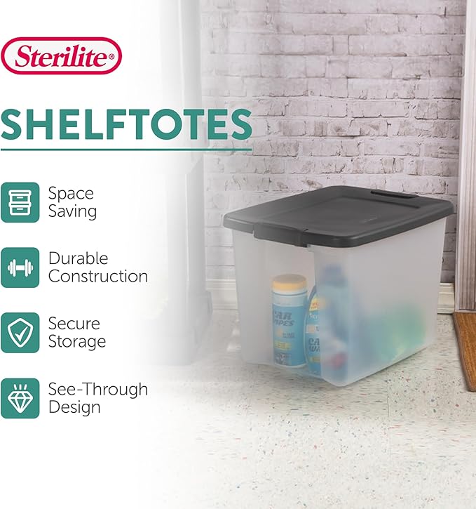 Sterilite 6-Pack ShelfTote, 50 Quart, and Office