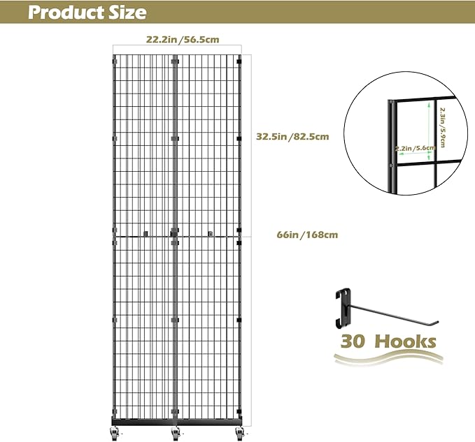 ztysn Grid Wall Panels Display Stand
