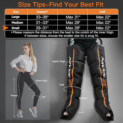 Air Compression Leg Recovery Boots : Dual-Power Sequential Compression System