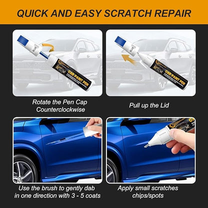 Car Touch Up Paint(890/5890 Lunar Blue Metallic) for Benz, Color Accurate Car Scratch Repair Remover Pen,Auto Paint Quick and Easy to fix vehicle Chips and Nicks Scuff